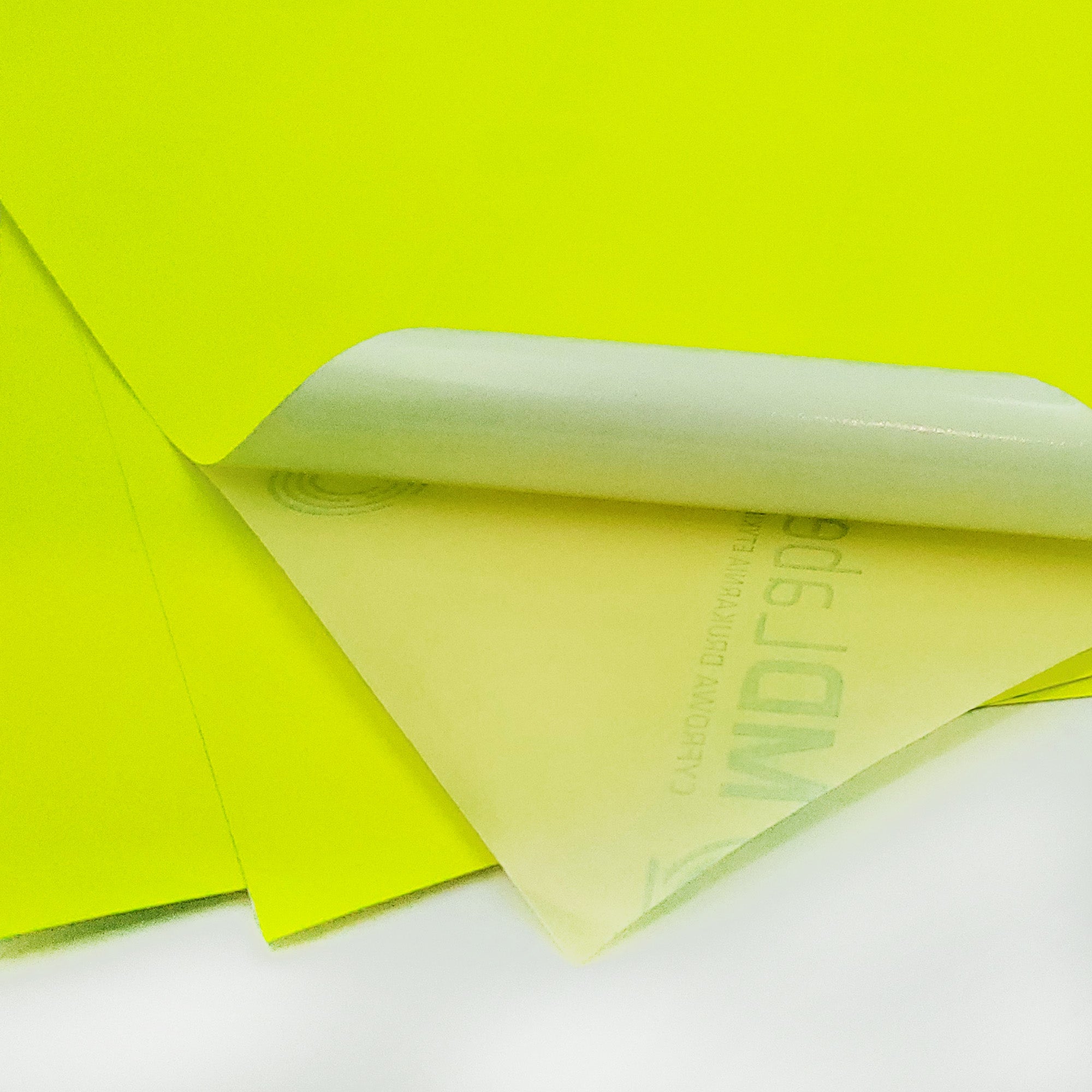 Papier autocollant A4 fluo néon 50 feuilles Jaune - MD Labels
