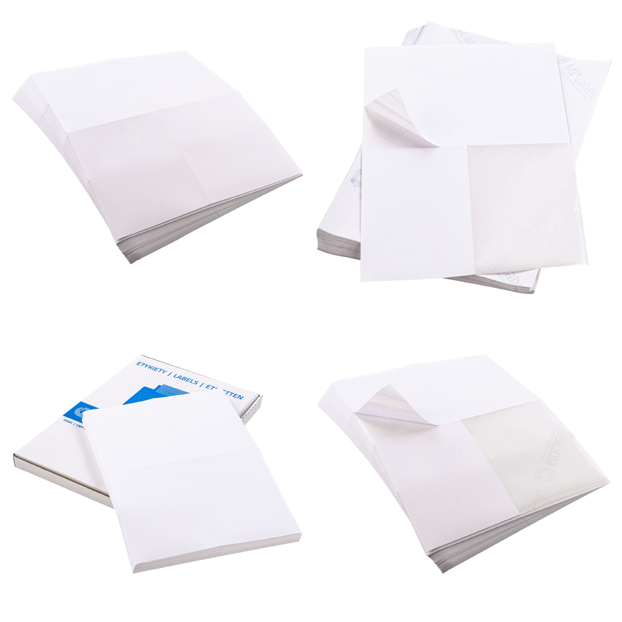 100 feuilles A4 papier adhésif blanc - Étiquette autocollante